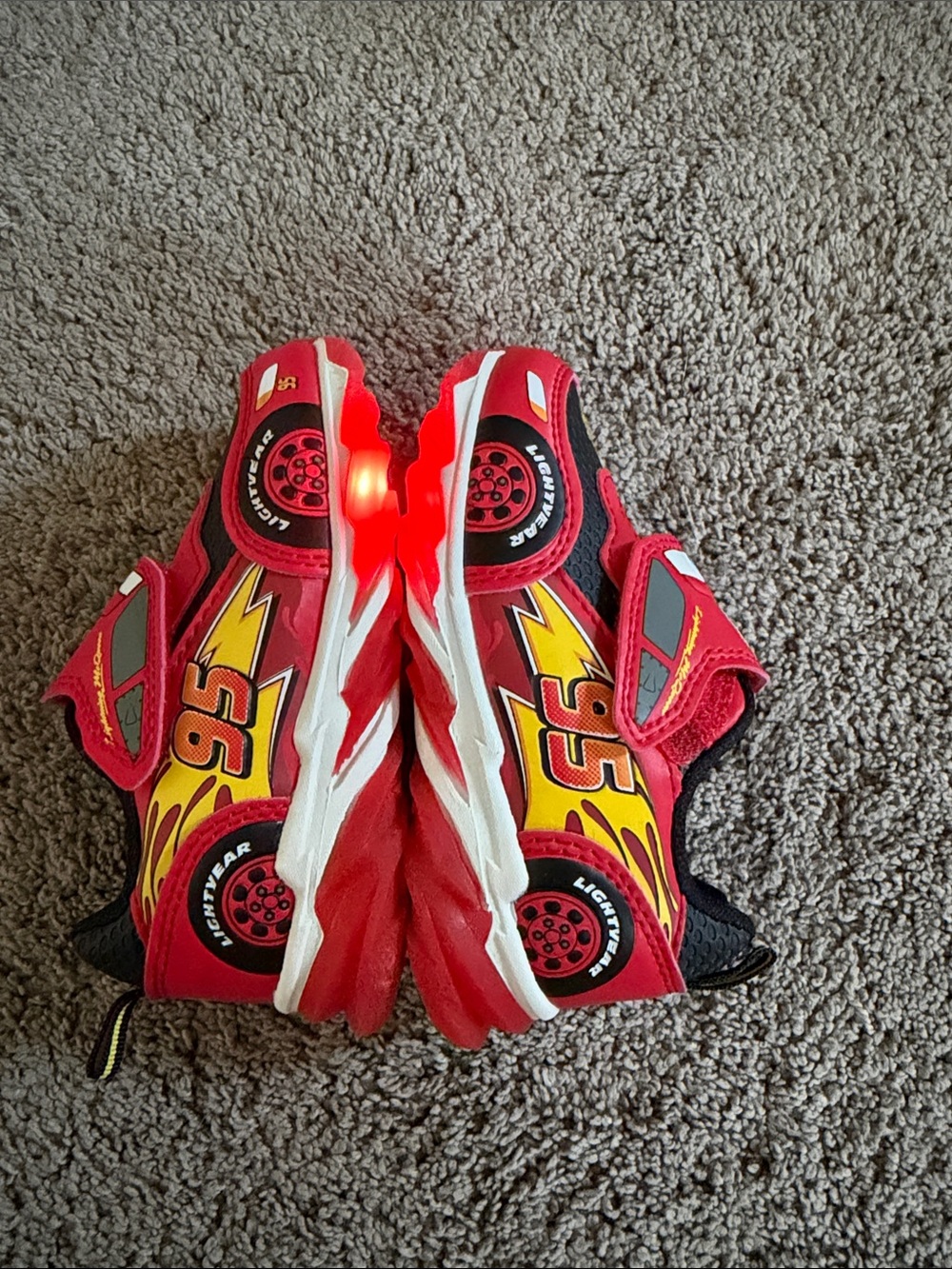 Cars Lightning McQueen Red Kids Sneakers - Picture 5 of 5
